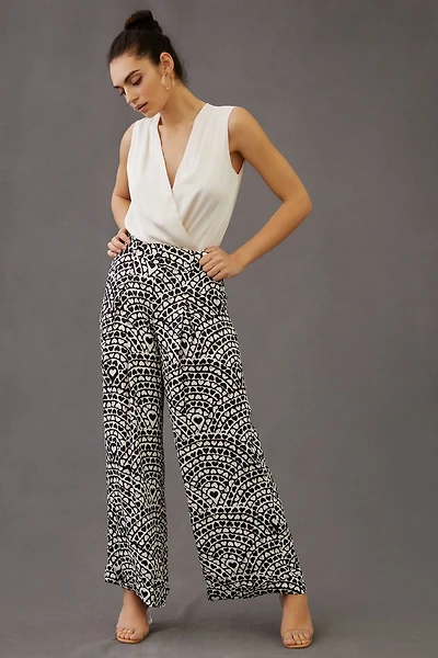 FARM Rio Pleated Front Wide-Leg Pants