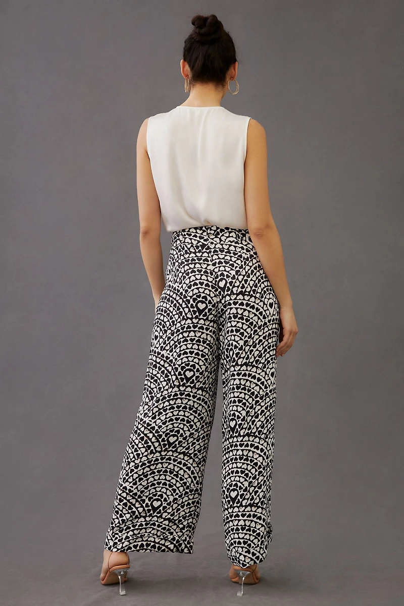 FARM Rio Pleated Front Wide-Leg Pants