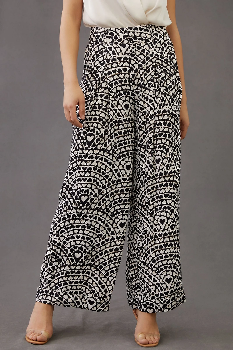 FARM Rio Pleated Front Wide-Leg Pants