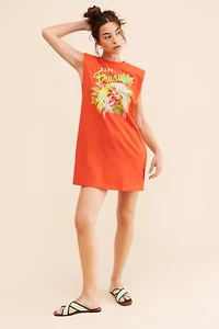 FARM Rio Brasil Red Mini T-Shirt Dress