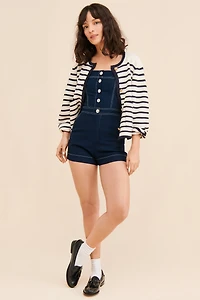 Maeve The Portside Button-Front Romper