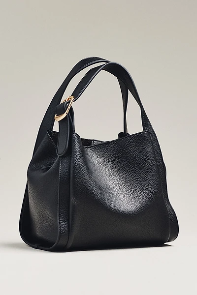 By Anthropologie Faux-Leather Mini Satchel Bucket Bag
