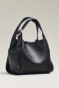 By Anthropologie Faux-Leather Mini Satchel Bucket Bag
