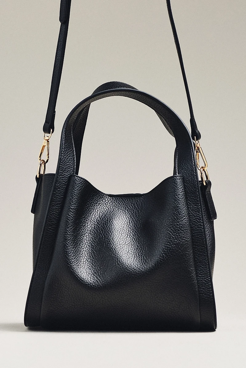 By Anthropologie Faux-Leather Mini Satchel Bucket Bag