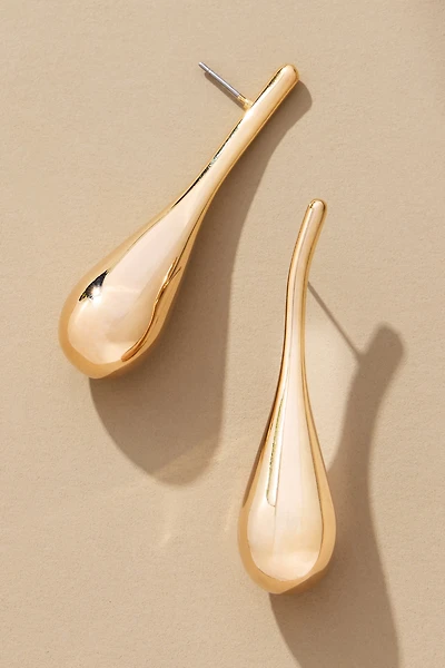 Long Bean Drop Earrings