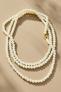 Bottlecap Pearl Wrap Necklace