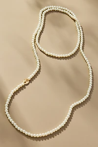 Bottlecap Pearl Wrap Necklace