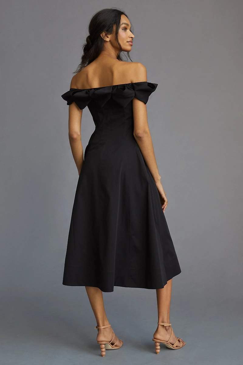 Maeve Off-The-Shoulder Bow Mini Dress