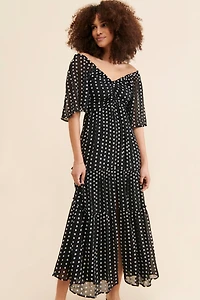 Ruched Tiered Dress