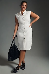 Pilcro Midi Collared Shirt Dress