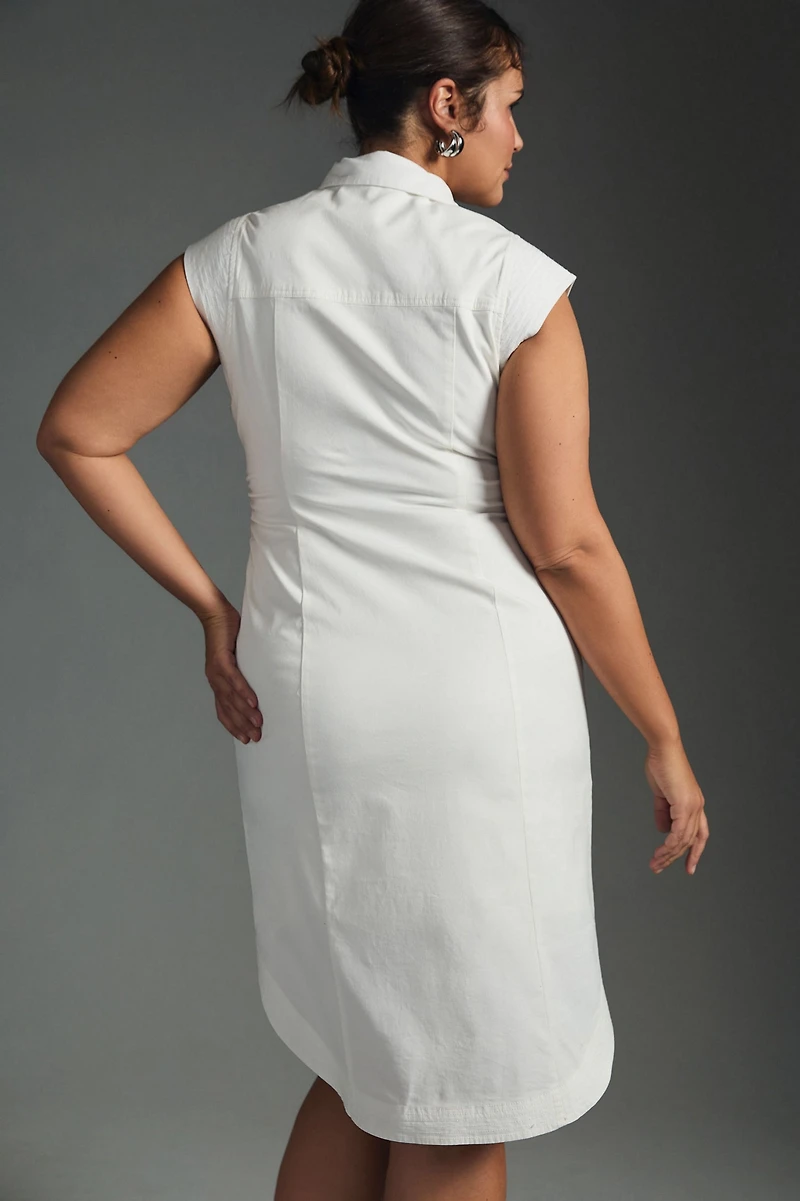 Pilcro Midi Collared Shirt Dress