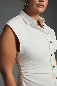 Pilcro Midi Collared Shirt Dress