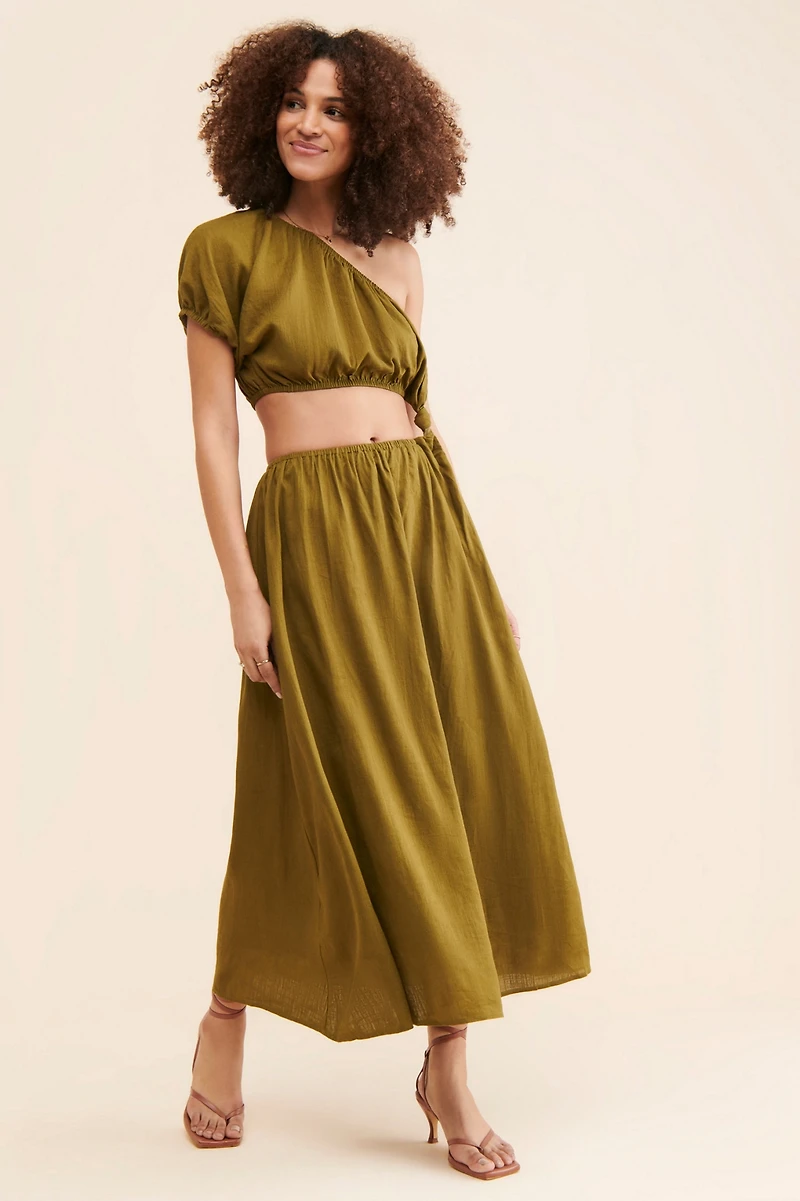 Moon River One-Shoulder Cutout Dress