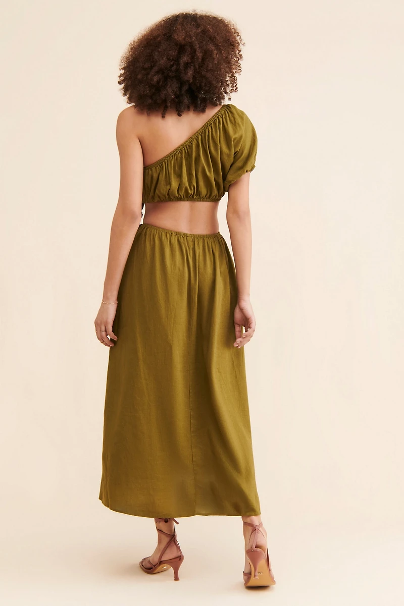 Moon River One-Shoulder Cutout Dress