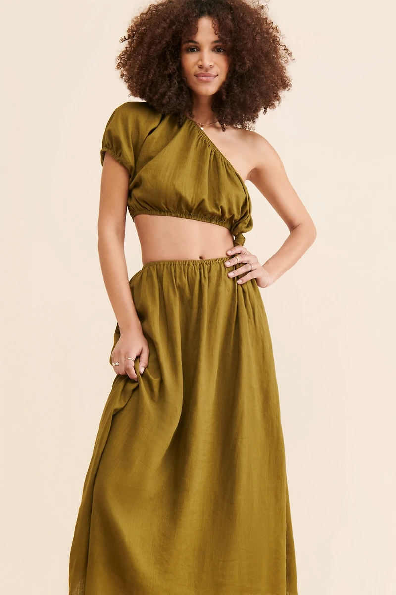 Moon River One-Shoulder Cutout Dress