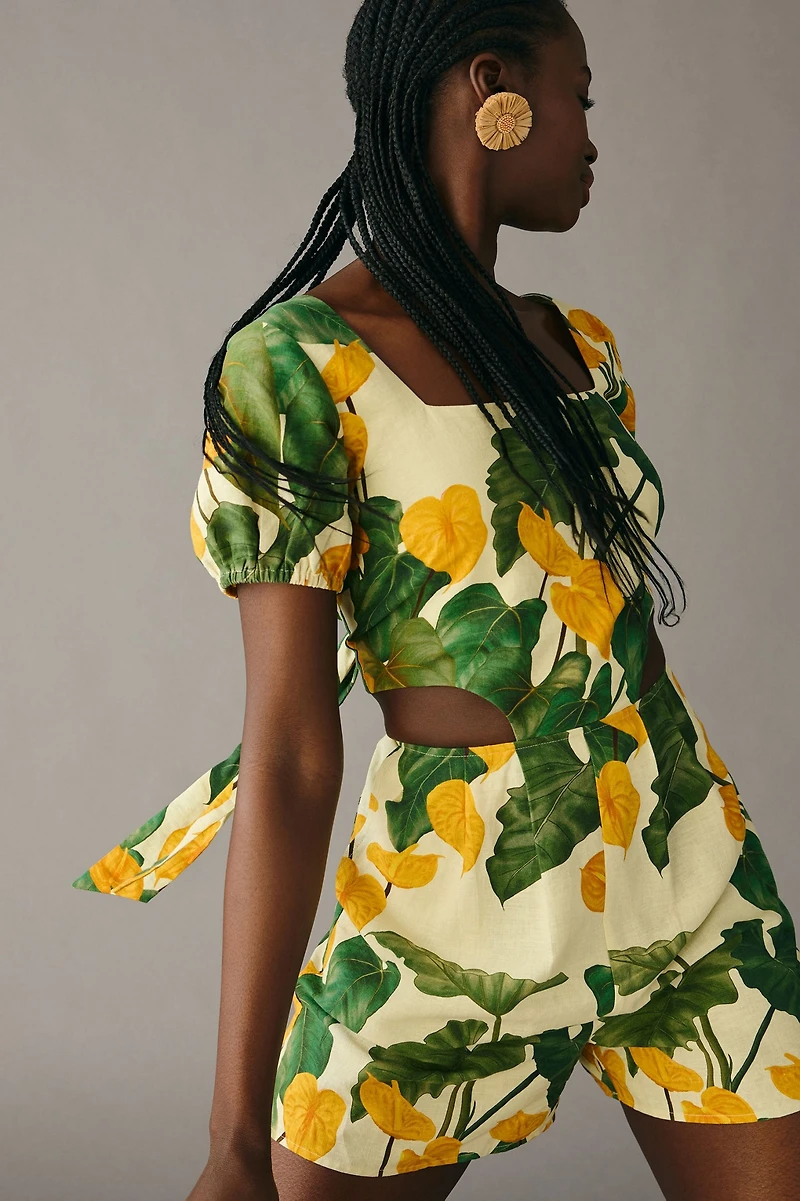 FARM Rio Cut Out Tie-Back Romper