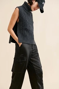 Good American Satin Cargo Trousers