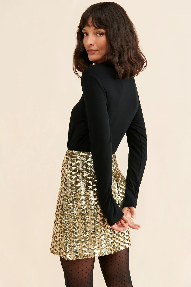 Hutch Pepper Sequined Skirt