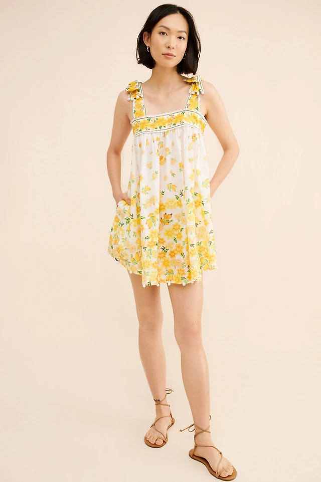 chinese dress ladies Farm Rio Sand Coconut Sleeveless Mini Dress Large main image 1