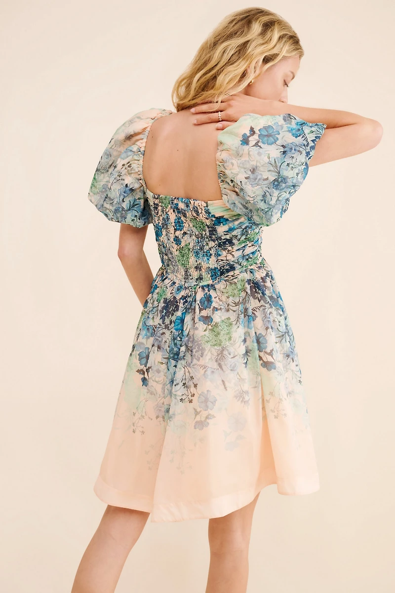 Let Me Be Flo Ruched Mini Dress