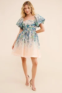 Let Me Be Flo Ruched Mini Dress