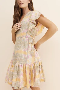 Raga Vienna Flutter Sleeve Dress