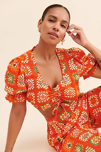 Rachel Antonoff Snyder Printed Crop Top