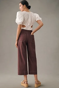 Maeve Colette Cropped Wide-Leg Pants