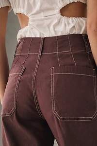 Maeve Colette Cropped Wide-Leg Pants