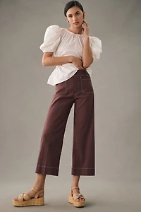 Maeve Colette Cropped Wide-Leg Pants