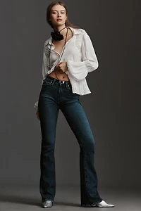Long-Sleeve Shirred Buttondown Shirt