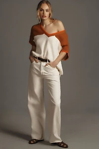 Maeve V-Neck Sweater Tee