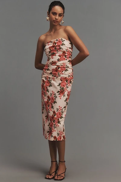 The Soleil Slim Strapless Ruched Dress