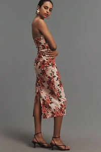 The Soleil Slim Strapless Ruched Dress