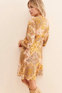 Kachel Zola Button Front Mini Dress