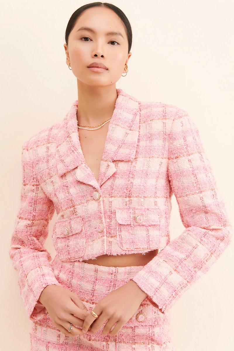 Endless Rose Plaid Tweed Skirt