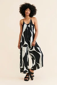 Sheer Printed Jumpsuit