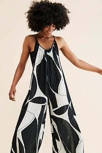 Sheer Printed Jumpsuit