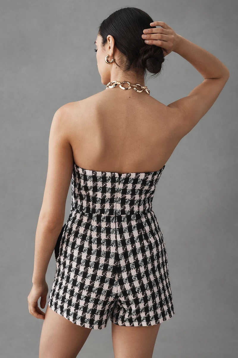 Hutch Strapless Tweed Romper