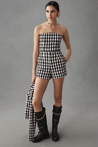 Hutch Strapless Tweed Romper