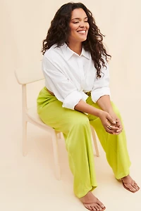 Eloquii Wide Leg Pleated Pants