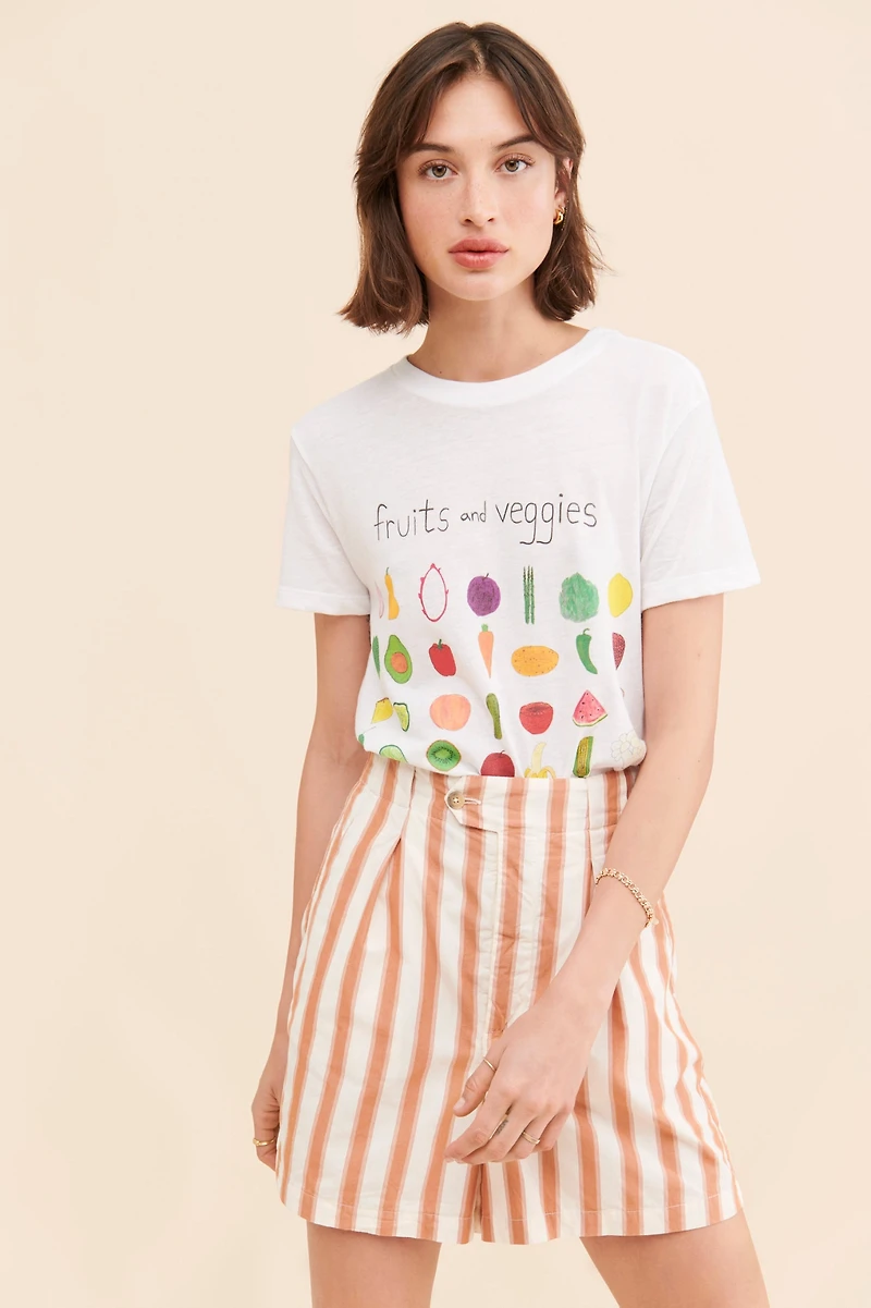 Unfortunate Portrait Fruits And Veggies Tee