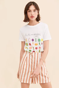 Unfortunate Portrait Fruits And Veggies Tee