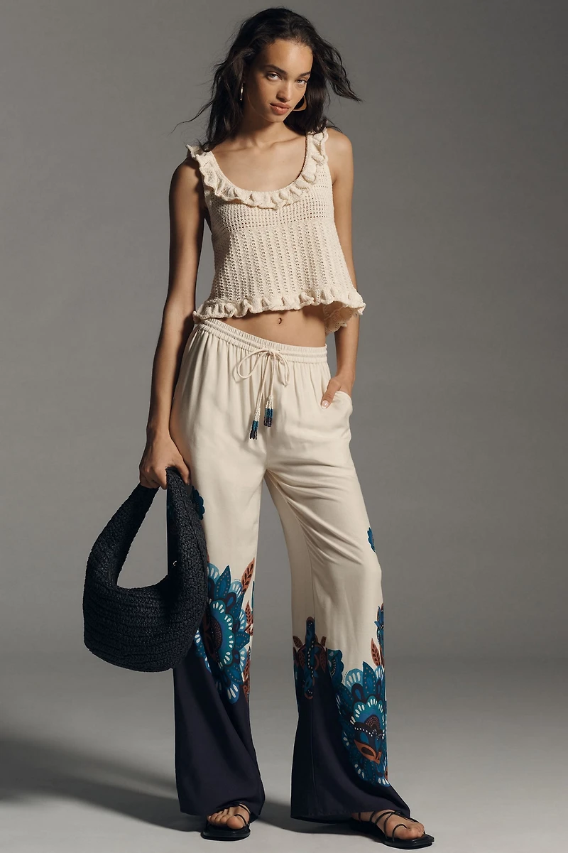 FARM Rio Printed Pull-On Pants
