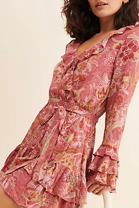 BTFL-Life Ruffle Neckline Mini Dress