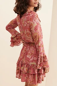 BTFL-Life Ruffle Neckline Mini Dress