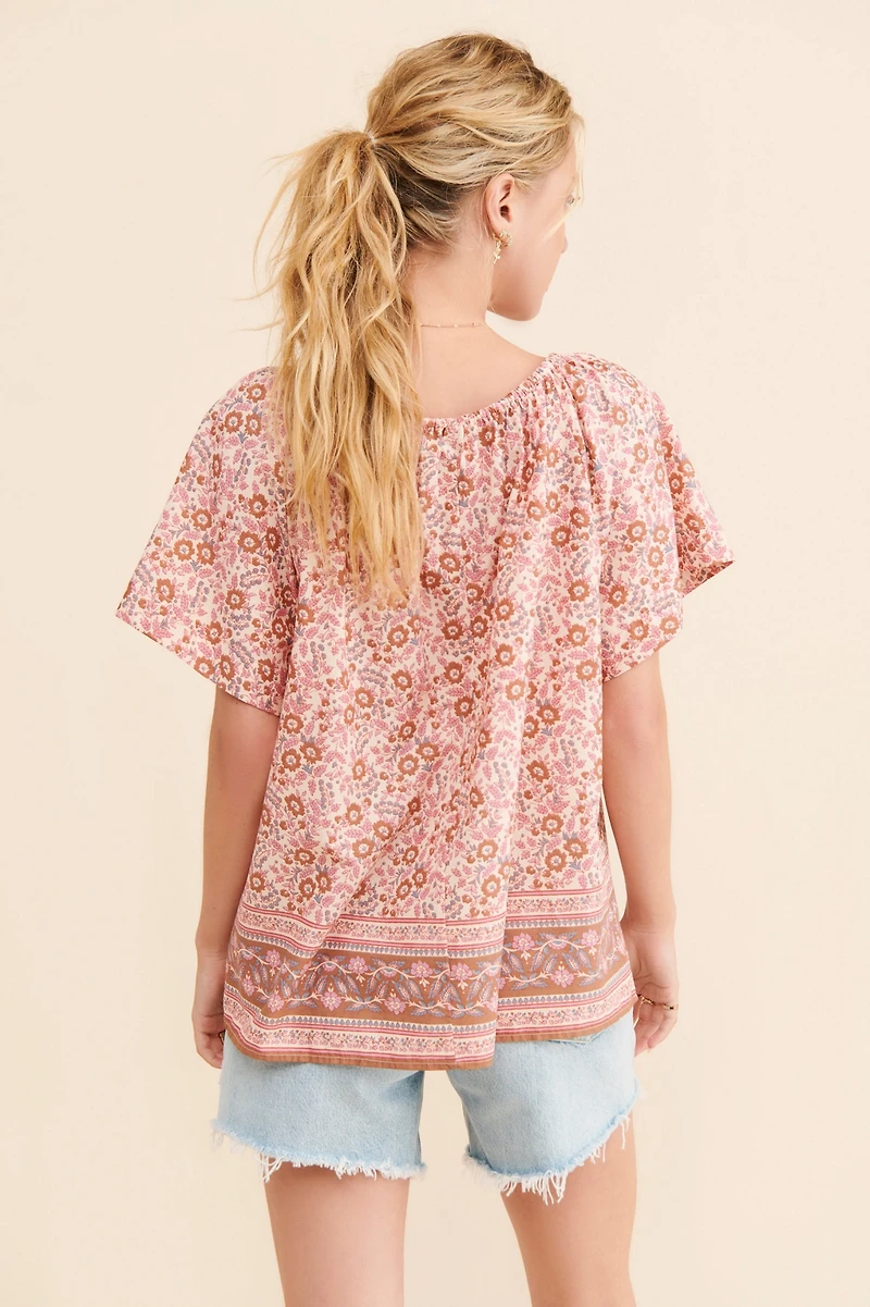 Faherty Florence Floral Blouse