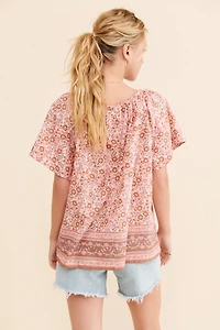 Faherty Florence Floral Blouse