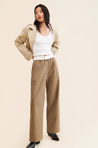 Moon River Pleated High-Rise Trousers