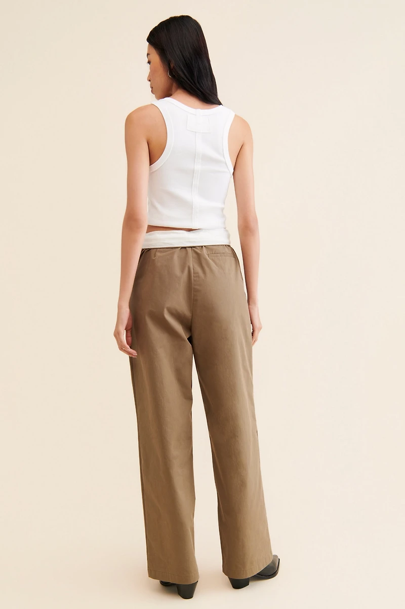 Moon River Pleated High-Rise Trousers
